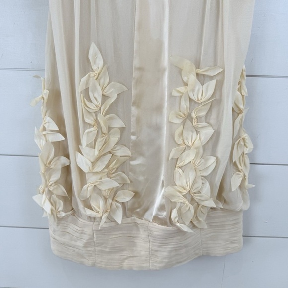 Sue Wong 100% Silk Vintage Elegant Flower Detail Dress - Picture 10 of 11